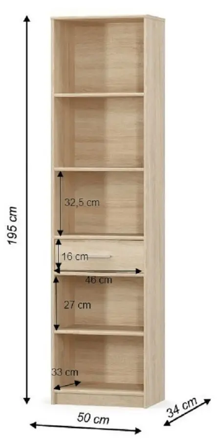 Etajera Mobhaus Teyo 1S (Sonoma Oak)