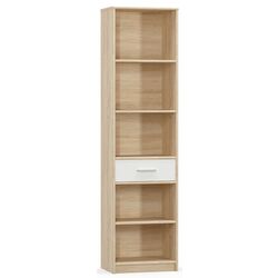 Etajera Mobhaus Teyo 1S (White/Sonoma Oak)