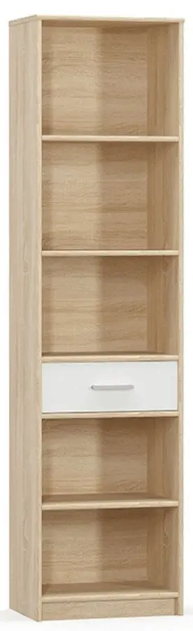 Etajera Mobhaus Teyo 1S (White/Sonoma Oak)