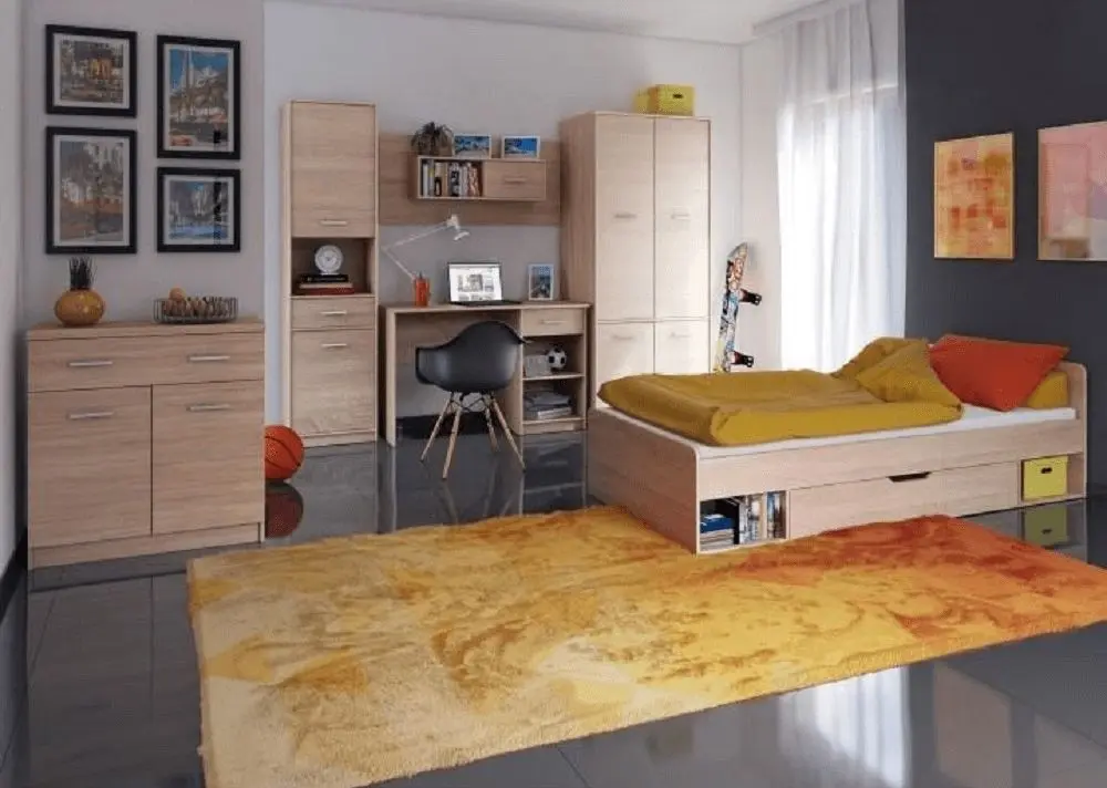 Пенал Mobhaus Teyo 2D1S (Sonoma Oak)