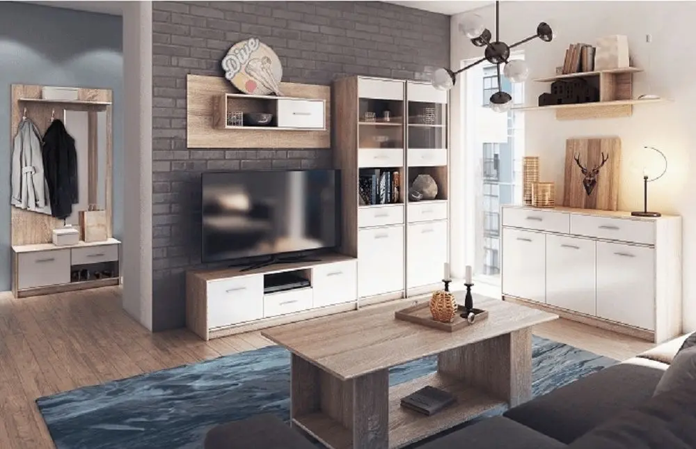 Penal Mobhaus Teyo 2D1S (White/Sonoma Oak)