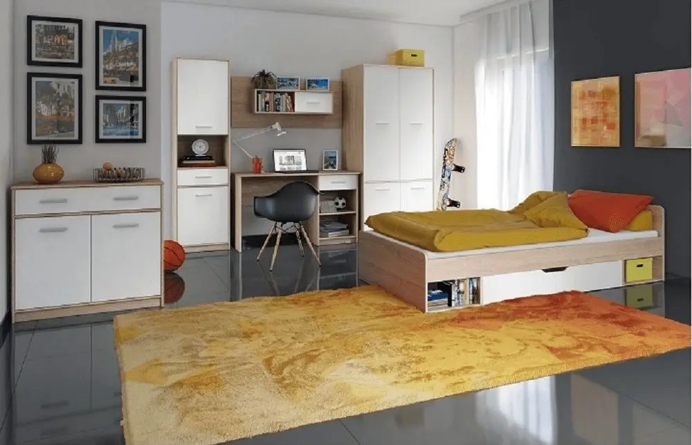 Penal Mobhaus Teyo 2D1S (White/Sonoma Oak)