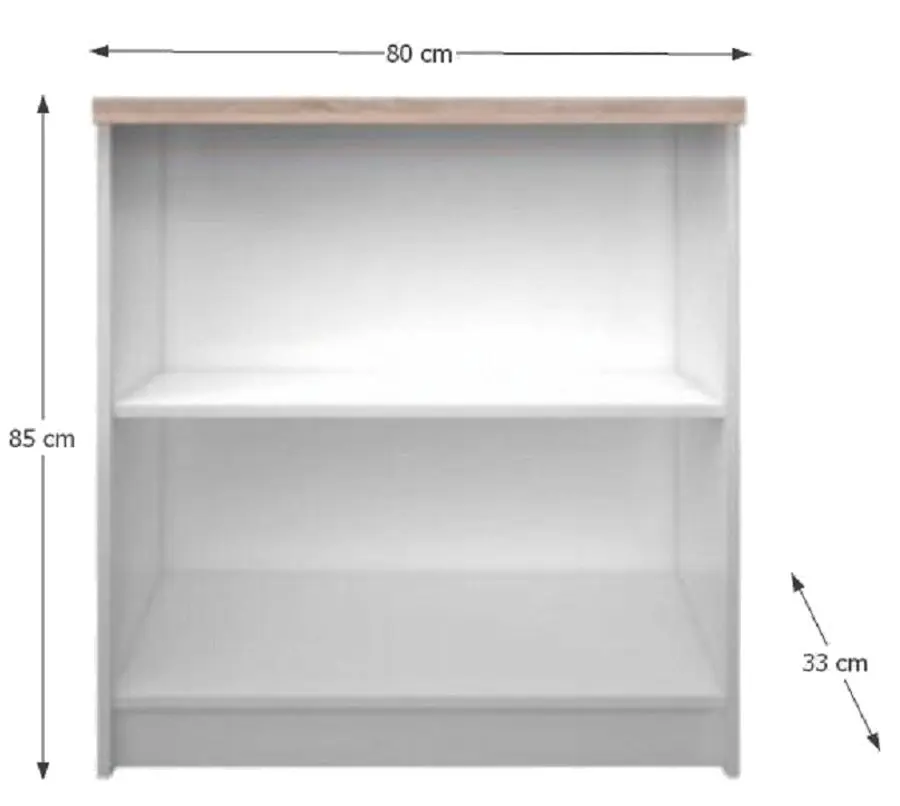 Стеллаж Tempo Kondela Topty 16 (White/Sonoma Oak)