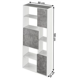 Etajera Mobhaus Ulimi (White/Concrete) Thumb