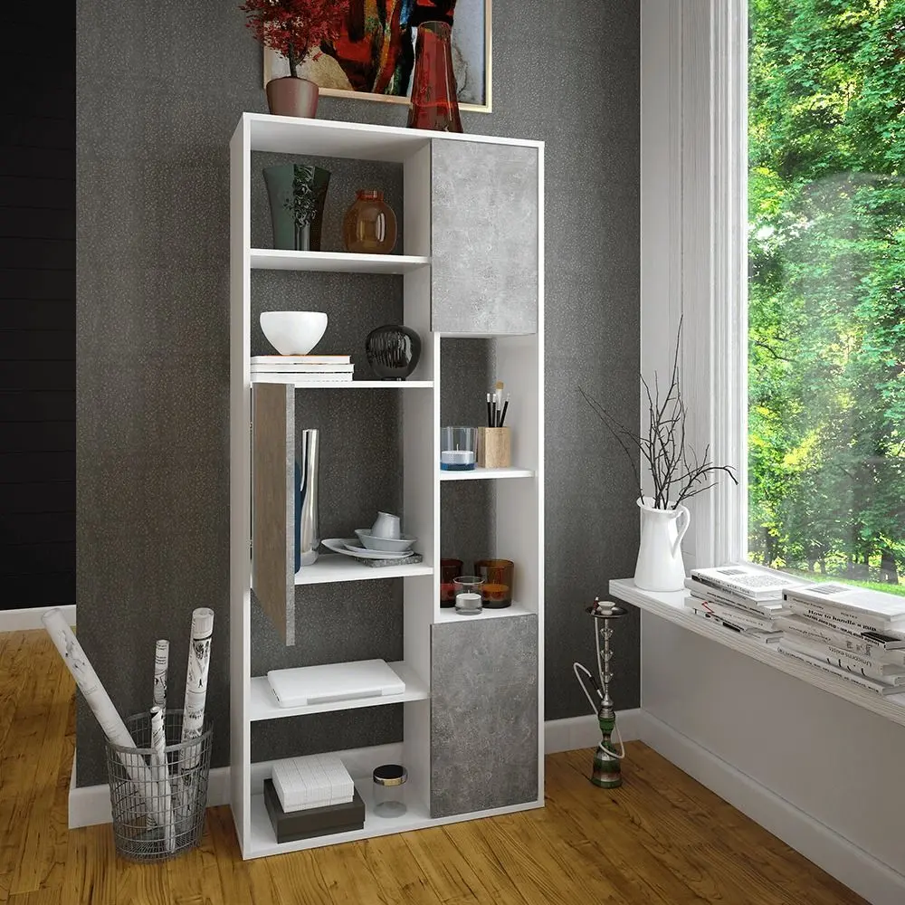 Etajera Mobhaus Ulimi (White/Concrete)