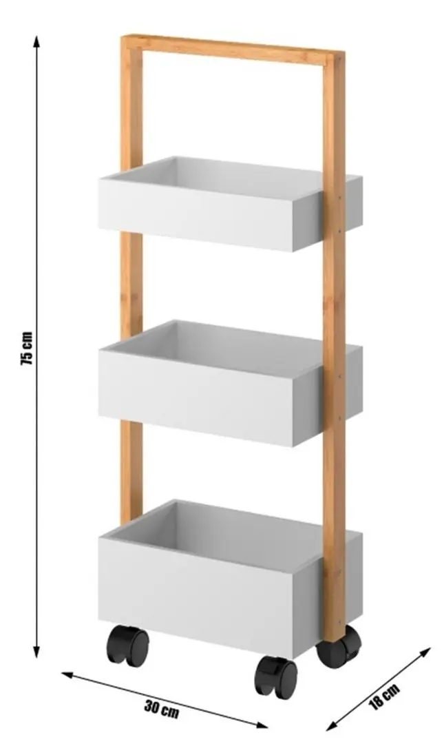 Etajera Mobhaus Arto (Natural/White)