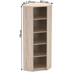 Стеллаж угловой Mobhaus Johan 2 New 09 (Sonoma Oak) Thumb