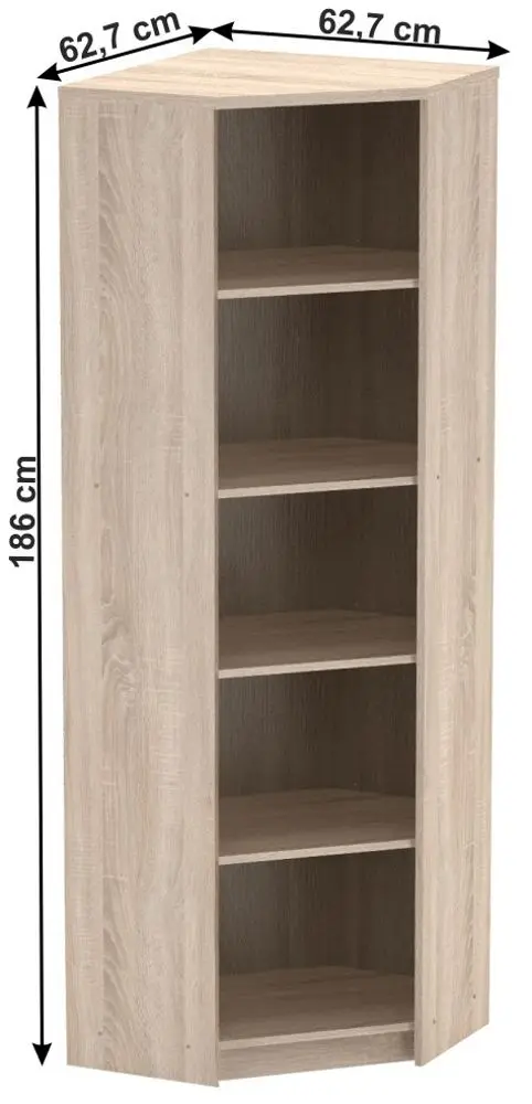 Стеллаж угловой Mobhaus Johan 2 New 09 (Sonoma Oak) - 2