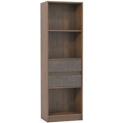 Etajera Mobi Leon (Fireside Select Walnut/Dark Stone)