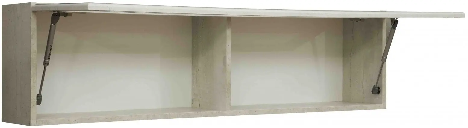 Полка навесная Олмеко Сохо 32.18 (Бетон Пайн Белый/Бетон Пайн Патина) - 2