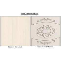 Полка Олмеко Каролина (Патина/Вудлайн Кремовый/Сандал Белый) Thumb