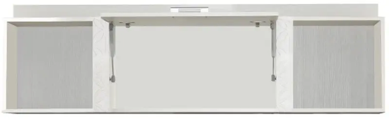 Шкаф навесной Олмеко Рапсодия 06.90 (Вудлайн Кремовый/Сандал Белый) - 2