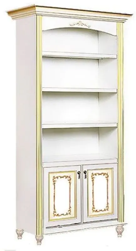 Biblioteca Skay Verona White/Gold (fara desen)