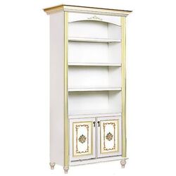 Biblioteca Skay Verona White/Gold (cu desen)