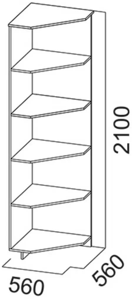 Угловое окончание SV-mebel Гамма-15 (Дуб Венге) - 2