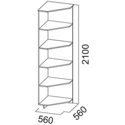 Угловое окончание SV-mebel Гамма-15 (Ясень Шимо Тёмный) Thumb