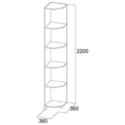 Угловое окончание SV-Mebel Вега Серия №2 ВМ-09 (ДМ-13) (Сосна Карелия) Thumb