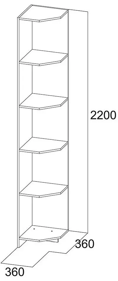 Угловое окончание SV-Mebel Вега Серия №2 ВМ-09 (ДМ-13) (Сосна Карелия) - 6