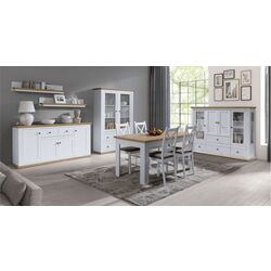 Полка Tempo Kondela Leon MZ18 (White/Grand Oak) Thumb