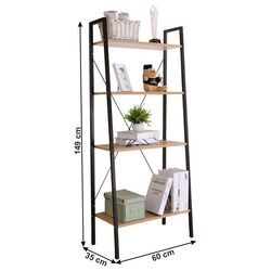 Etajera Tempo Kondela Thea (Oak/Black) Thumb