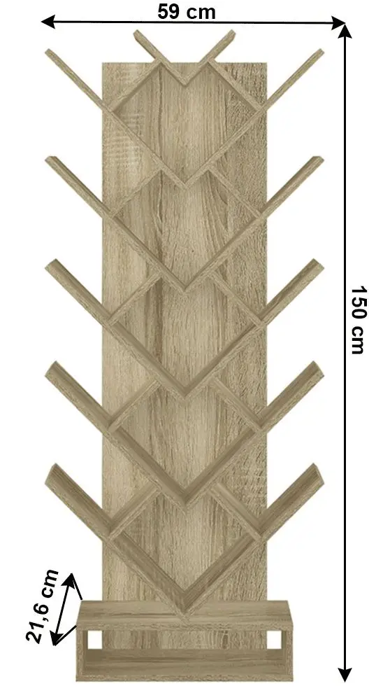 Стеллаж Tempo Kondela Vevey (Brown-Gray Oak) - 2