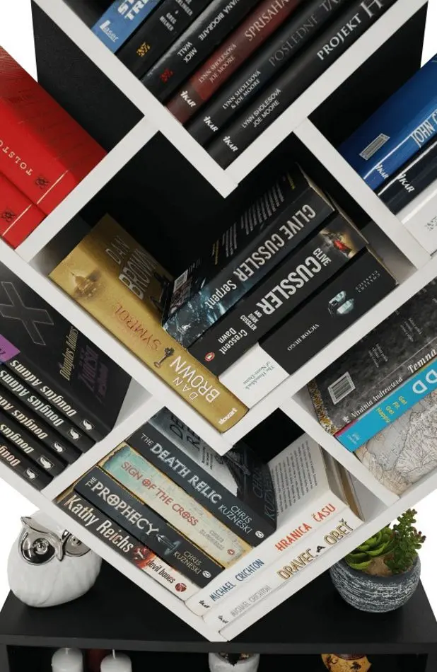 Etajera Tempo Kondela Vevey (White/Black)