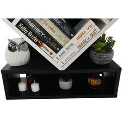 Etajera Tempo Kondela Vevey (White/Black) Thumb