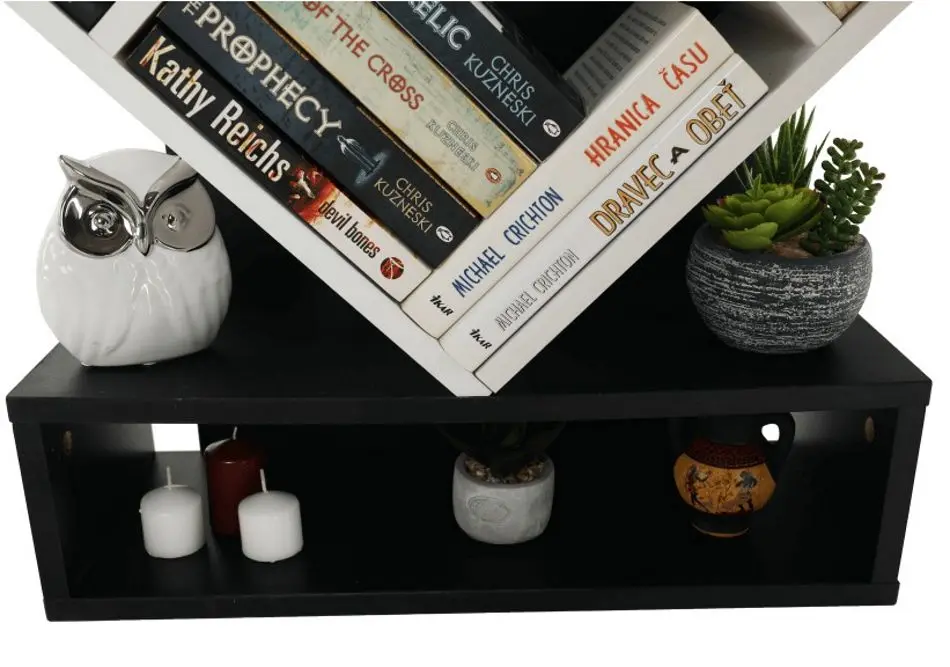 Etajera Tempo Kondela Vevey (White/Black)