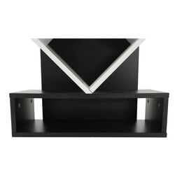 Etajera Tempo Kondela Vevey (White/Black) Thumb