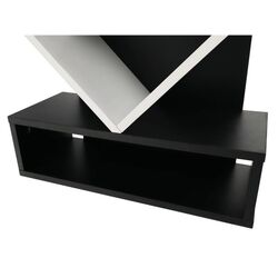 Etajera Tempo Kondela Vevey (White/Black) Thumb