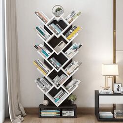 Etajera Tempo Kondela Vevey (White/Black) Thumb