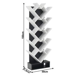 Etajera Tempo Kondela Vevey (White/Black) Thumb