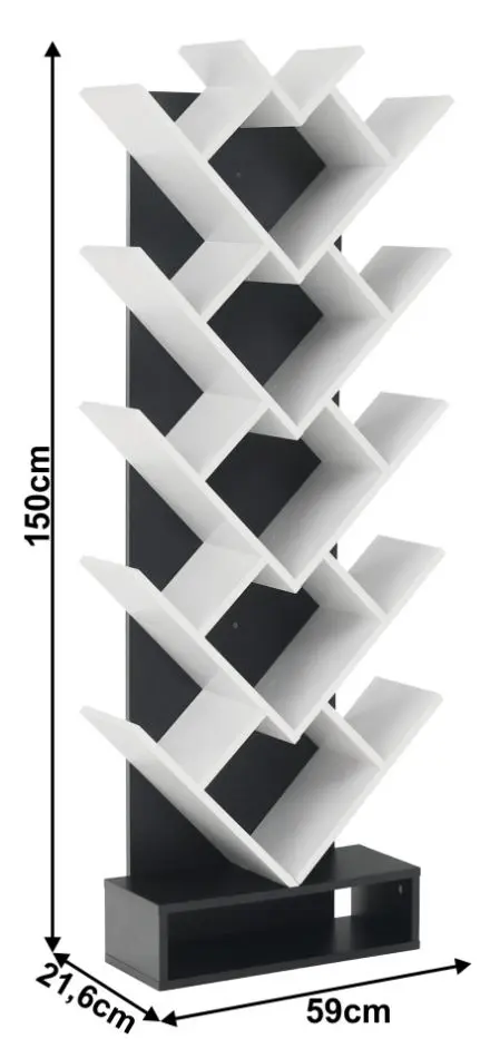 Etajera Tempo Kondela Vevey (White/Black)