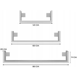 Набор полок TopEshop Mobi 3P (White Matt) Thumb