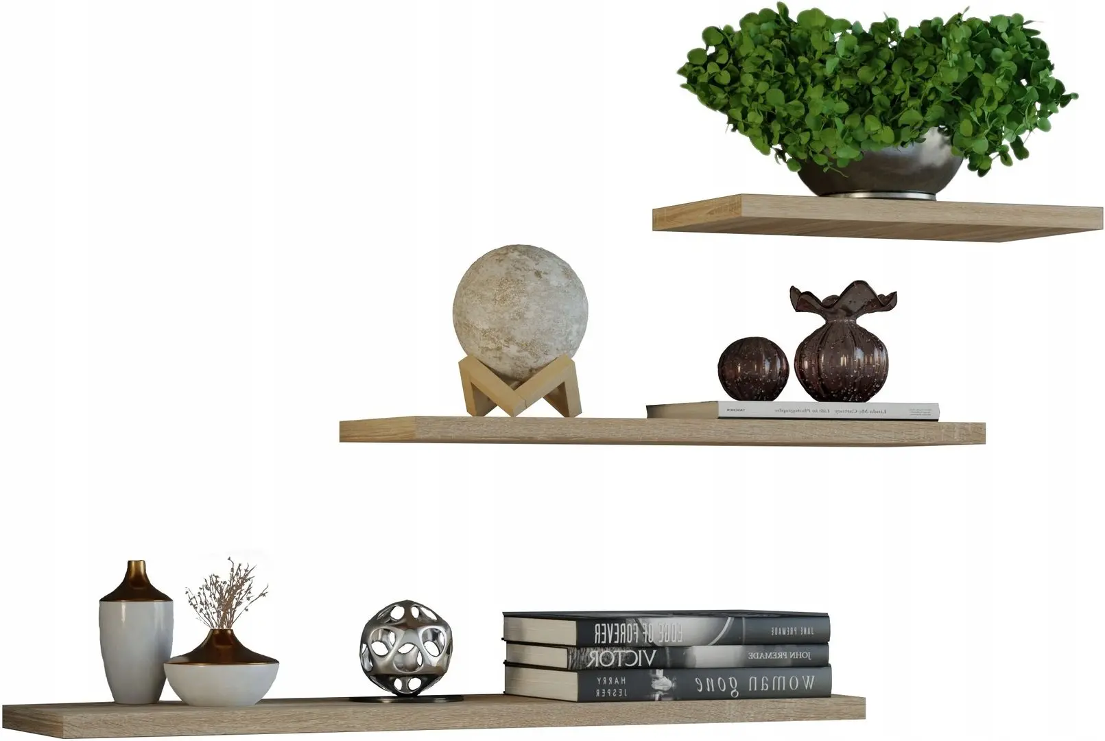 Set de rafturi TopEshop Tobi 3P (Sonoma Oak)