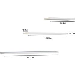 Набор полок TopEshop Tobi 3P (White Matt) Thumb