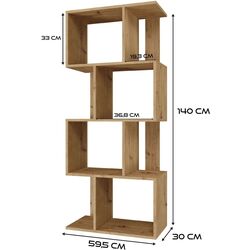 Etajera TopEshop Fiesta 4P (Artisan Oak) Thumb