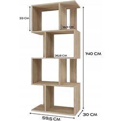 Etajera TopEshop Fiesta 4P (Sonoma Oak) Thumb