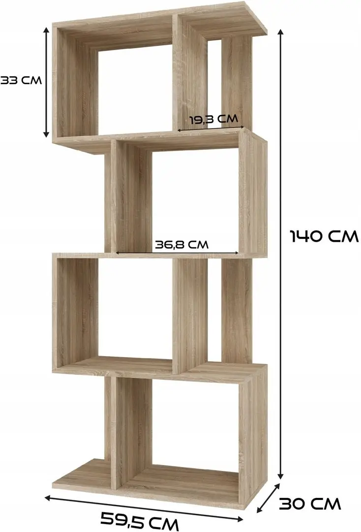 Etajera TopEshop Fiesta 4P (Sonoma Oak)
