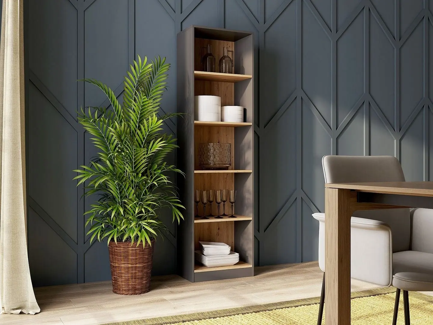 Etajera TopEshop R-50 (Anthracite/Artisan Oak)