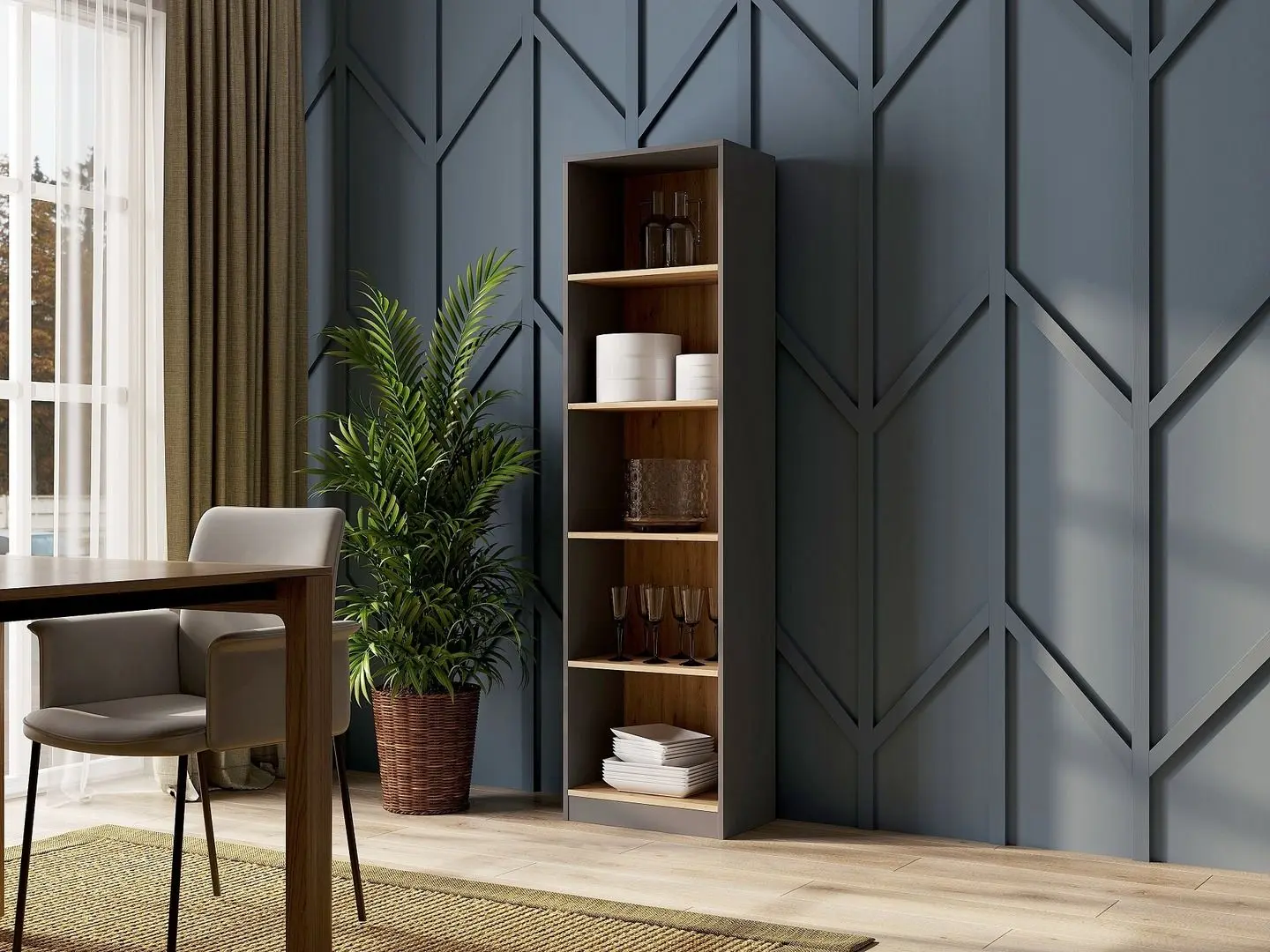 Etajera TopEshop R-50 (Anthracite/Artisan Oak)