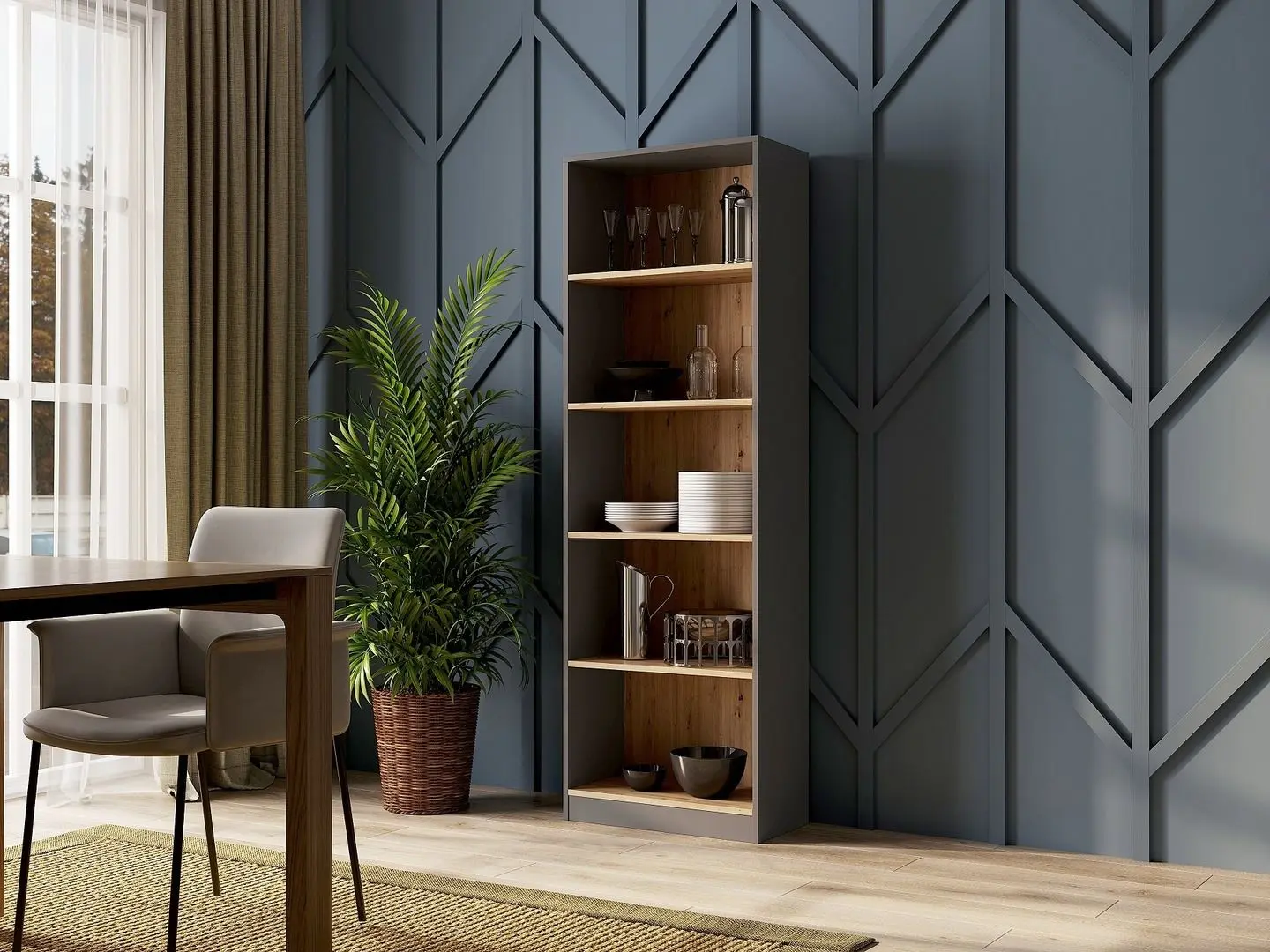 Etajera TopEshop R-60 (Anthracite/Artisan Oak)