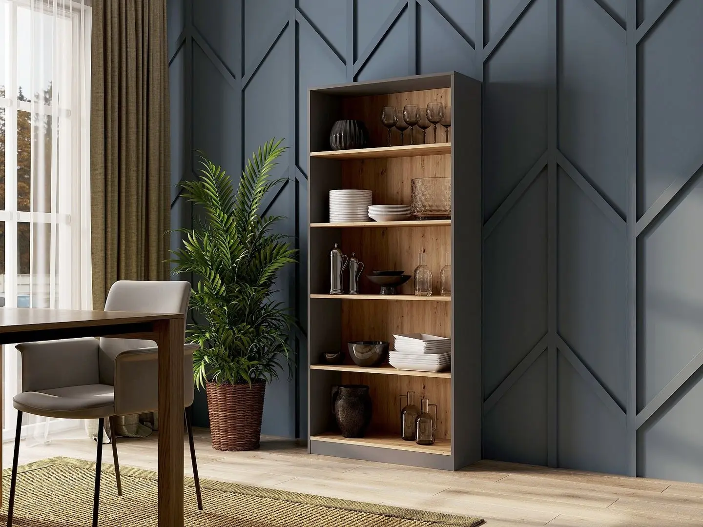 Etajera TopEshop R-80 (Anthracite/Artisan Oak)