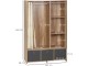 Sistem depozitare Homcom 831-573V00ND 105x48x160 (Natural Wood)