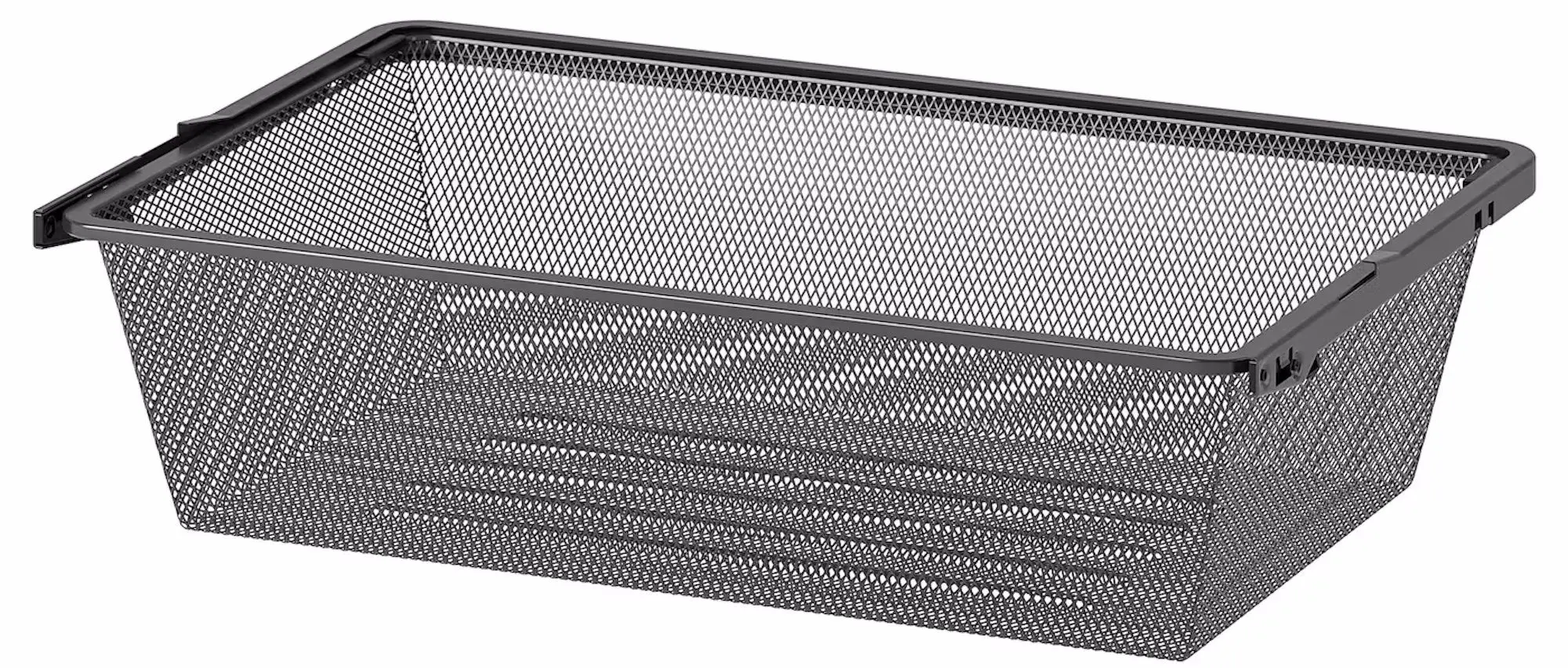 Sistem de depozitare Ikea Boaxel rafturi/bara/2 cosuri 125x40x201 (Antracit)