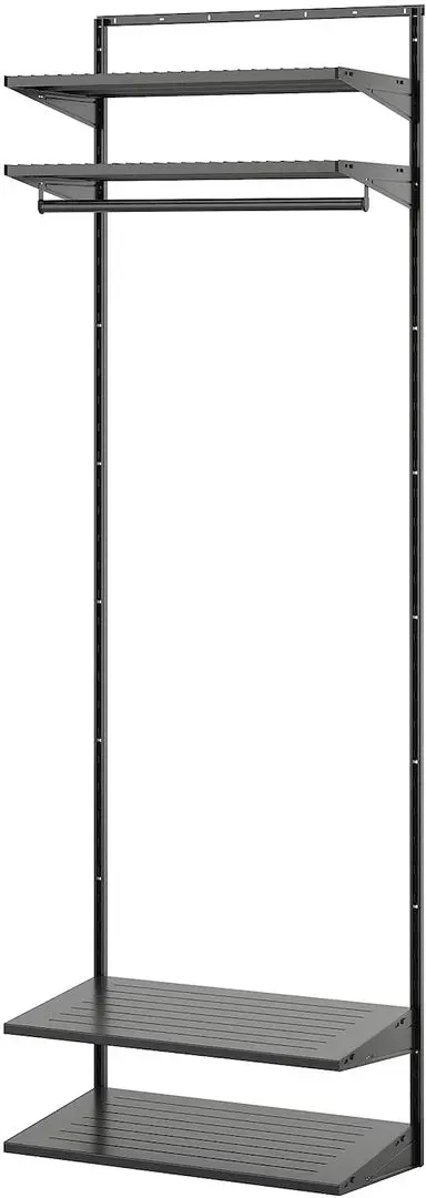Sistem depozitare Ikea Boaxel rafturi/bara 62x40x201 (Antracit)