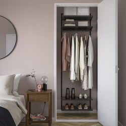 Sistem depozitare Ikea Boaxel rafturi/bara 62x40x201 (Antracit) Thumb