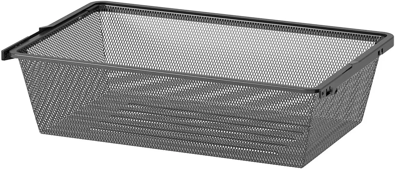 Sistem depozitare Ikea Boaxel rafturi/bara/cosuri 62x40x201 (Antracit)