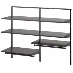 Sistem de depozitare Ikea Boaxel rafturi/bare 125x40x101 (Antracit) Thumb