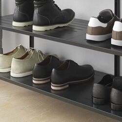 Система хранения Ikea Boaxel полки/штанги/2 корзины 187x40x201 (Антрацит) Thumb